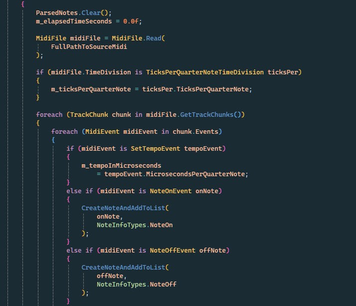 MIDI Note Parsing Toolkit for Unity Game Engine